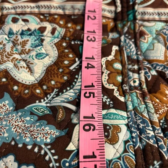 Vera Bradley Blue and Brown Floral Tote - Picture 7 of 9